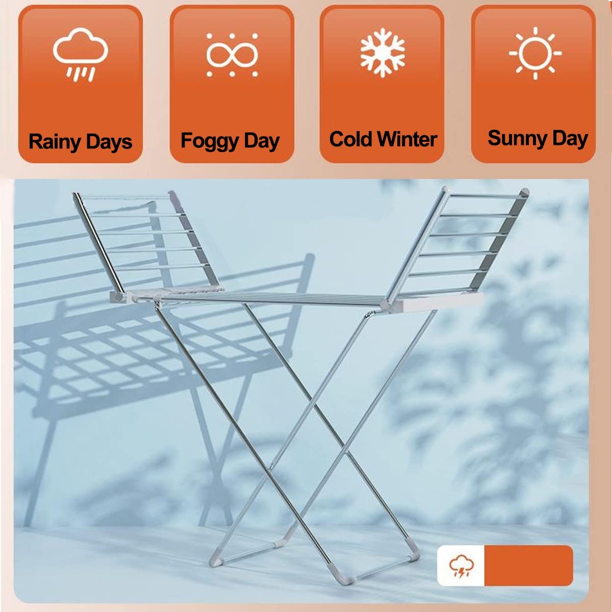 Amazon | 電気加熱衣類乾燥機家庭用馬ラック負荷15kg衣類乾燥機高速